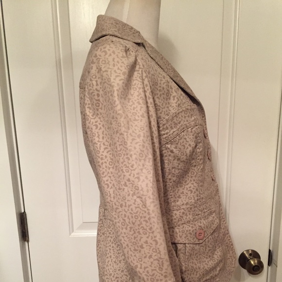 MARC By MARC JACOBS JACKET COAT BLAZER lapel Fitted tan floral print Size 6 - Picture 14 of 16